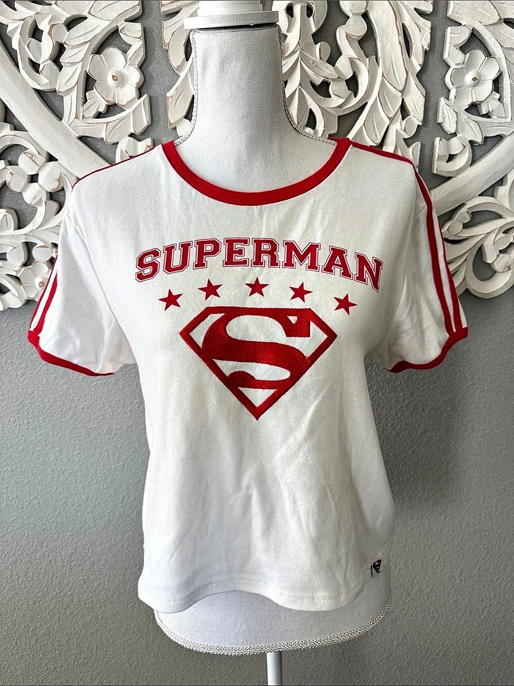 Superman 1938 Graphic Tee White & Red Size XL